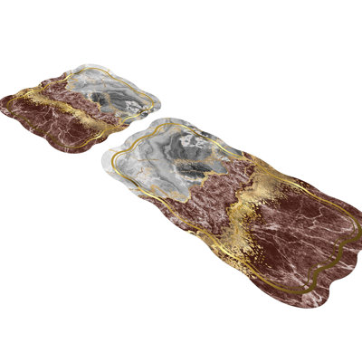 Ensemble de tapis de bain 2 pièces Parkerson