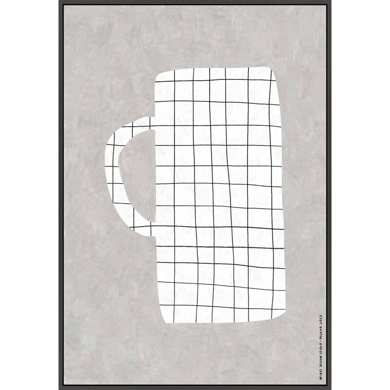 Cup 1 Print by Romina Gadler, 50" H x 35" W, Black Canvas Framed