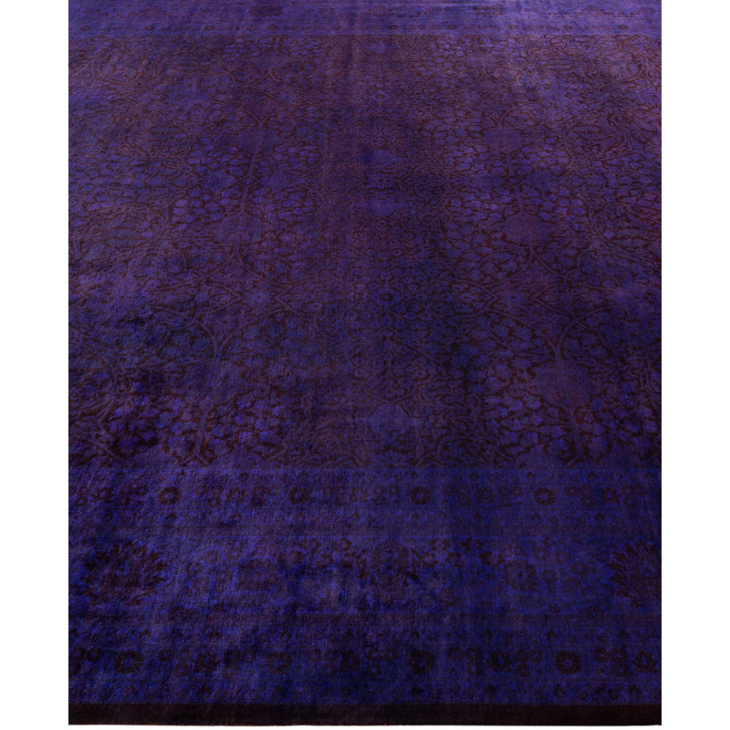 Overdyed One-of-a-Kind 9' 3" X 12' 8" Hand Knotted Area Rug