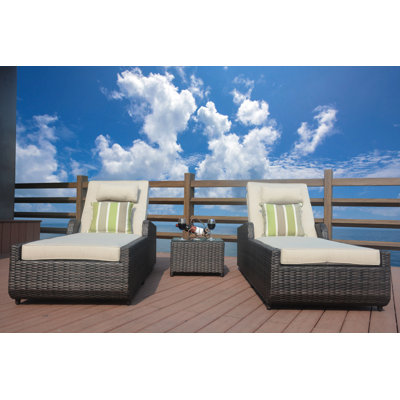 Chaise longue inclinable avec coussin Elia
