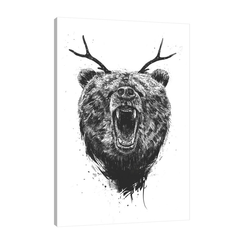 «Bear», Toile tendue, H 60 po x l 40 po x P 1,5 po
