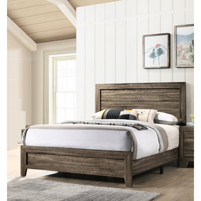 Mobilier de chambre à coucher, élégant et fait de bois massif, lit de taille séduisante, tentation contemporaine