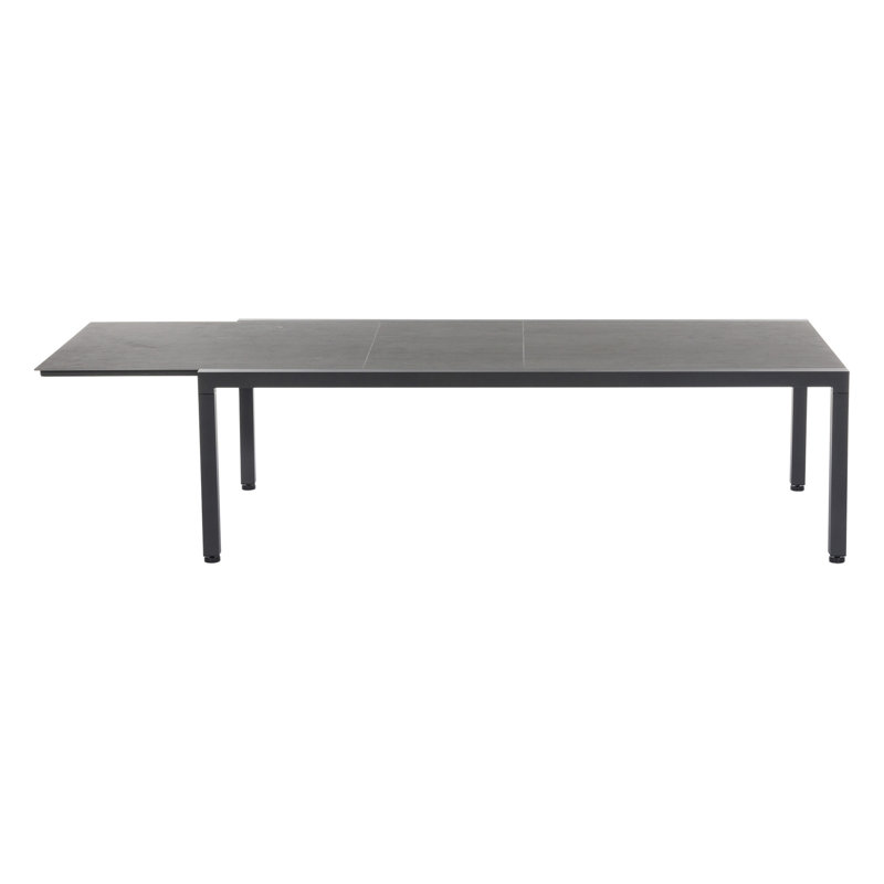 Equinox Extending Dining Table, Dusk Ceramic Top/Graphite Base