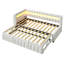 Lit de jour simple TG avec très grand lit avec lumières DEL, USB et lit gigogne escamotable, blanc-130093041
