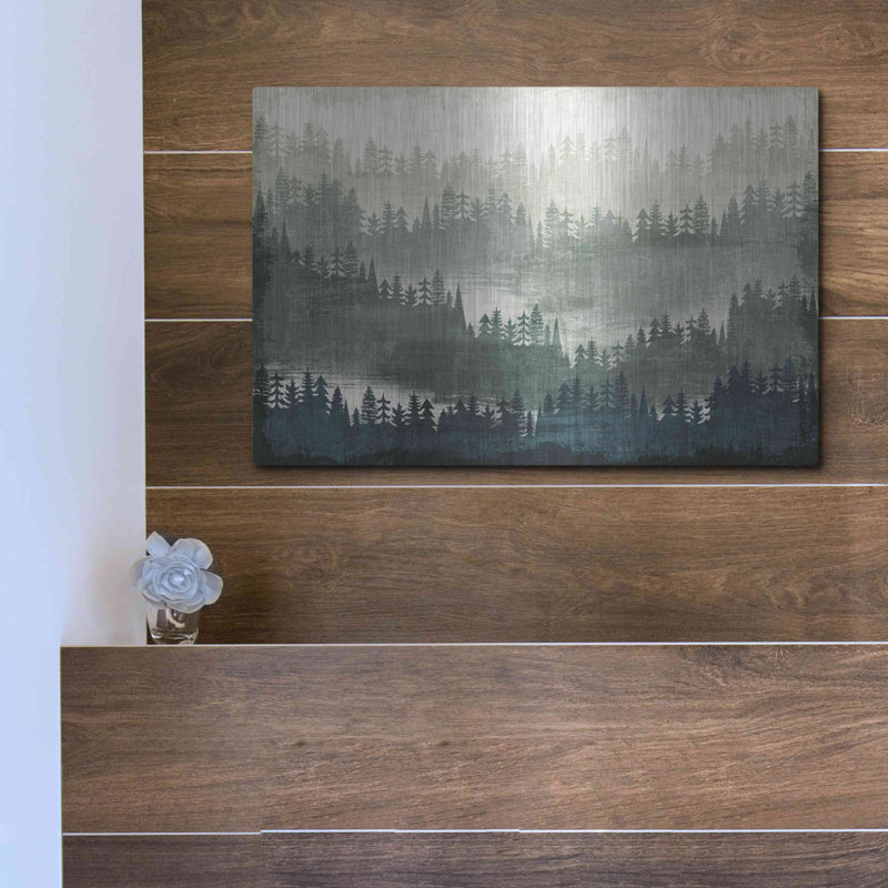 «Mountainscape» par Michael Mullan, art mural en métal, H 12 po x l 16 po