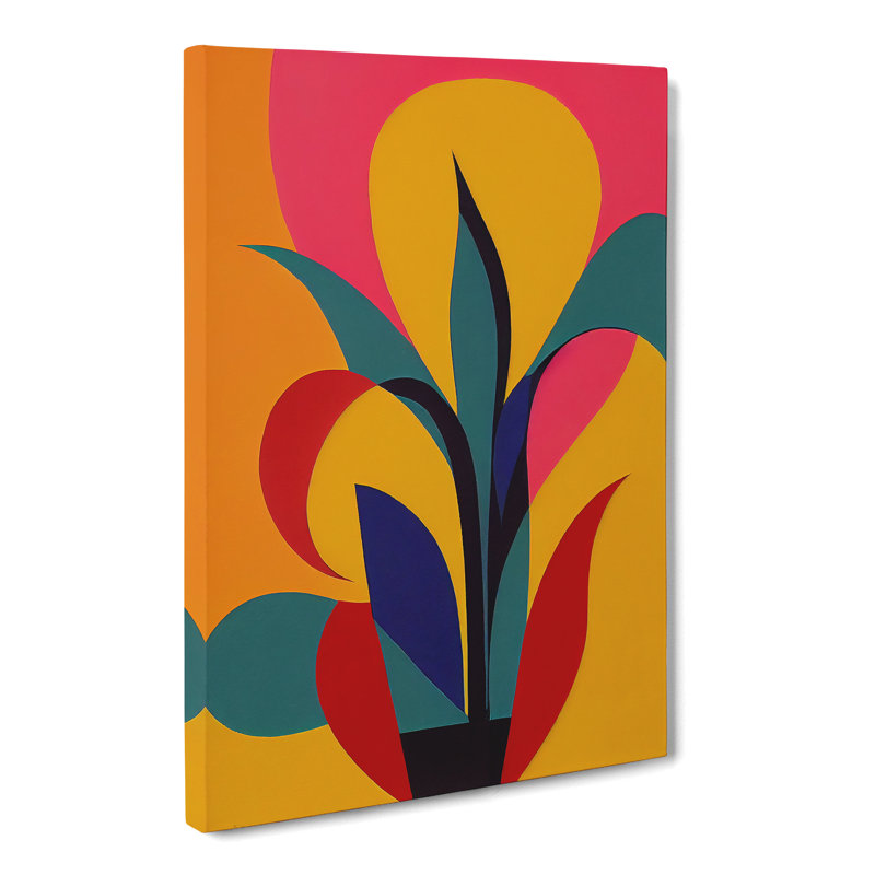 Tulip Flower Abstract Vol.1 - Wrapped Canvas, 50cm H x 35cm W x 3cm D