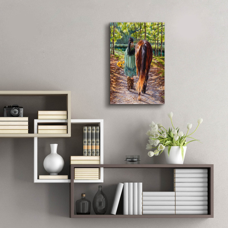  «He Leads Me Beside Still Waters» par Delene Lambert, art mural en verre acrylique, 16 po x 24 po, H 24 po x l 16 po