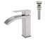 Robinet de lavabo de salle de bain avec robinet cascade, poignée simple avec bonde escamotable et trop-plein | Idée de cadeau-123158760