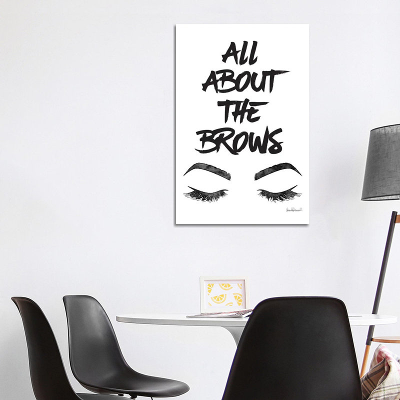 All About the Brows 1 Piece Wall Art on Canvas, 30.48 cm H x 45.72 cm W, Wrapped Canvas