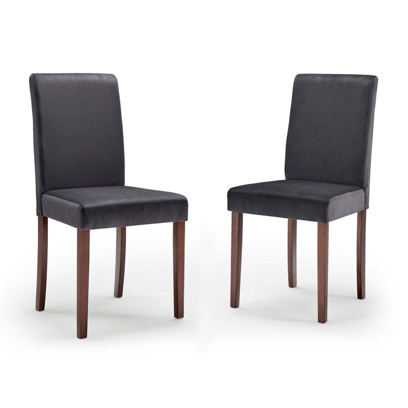Chaises de salle à manger rembourrées Copper Velvet Piskent par Modway, Velours gris performance