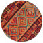 Tapis d'intérieur / extérieur en polypropylène tissé à la machine Lidio - rouge / jaune / bleu-245095381