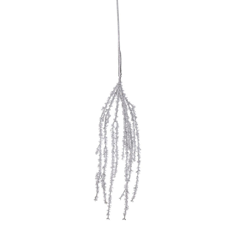 35" Artificial Hanging Ice Pick 2/Bag., Silver