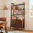 Berges 4-Tier Wood Bookcase with Doors