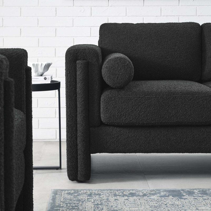 Modway Visible Sofas, Black Boucle