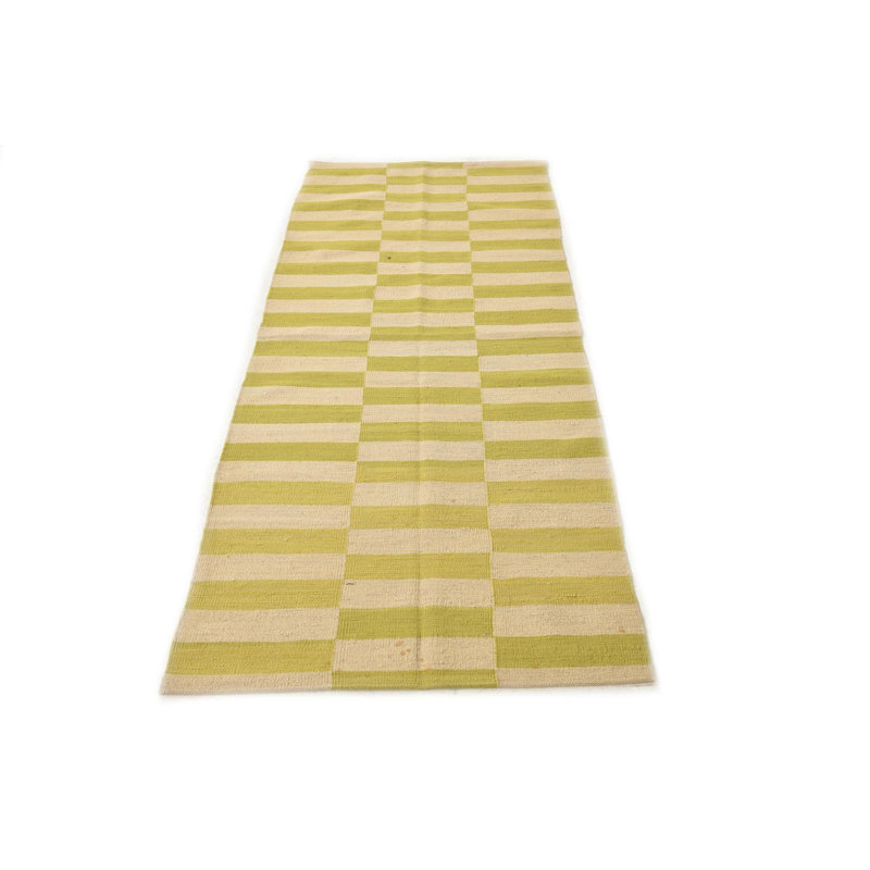 Tapis de couloir vert ivoire Orta