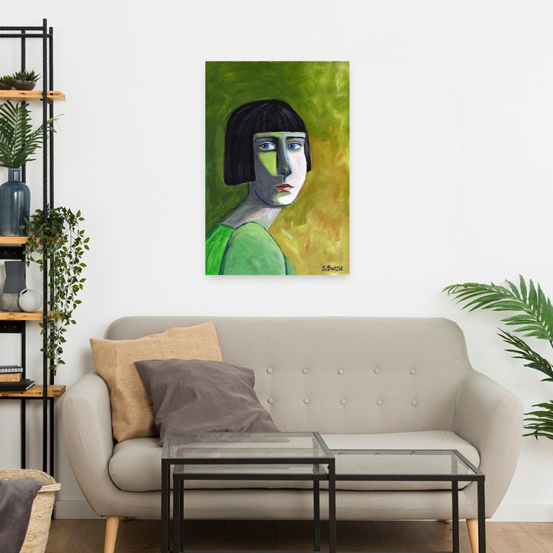 Art contemporain rétro, H 24 po x l 16 po