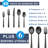 46-piece Matte Black Silverware Set