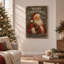 Merry Santa Claus on Vintage Wood Christmas Canvas Wall Art-1297108937