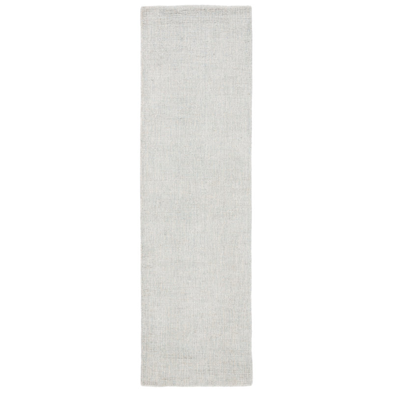 Brandais Natural Fiber Hand Loomed Jute/Cotton Rug in Light Blue, Runner 2'3" x 8'