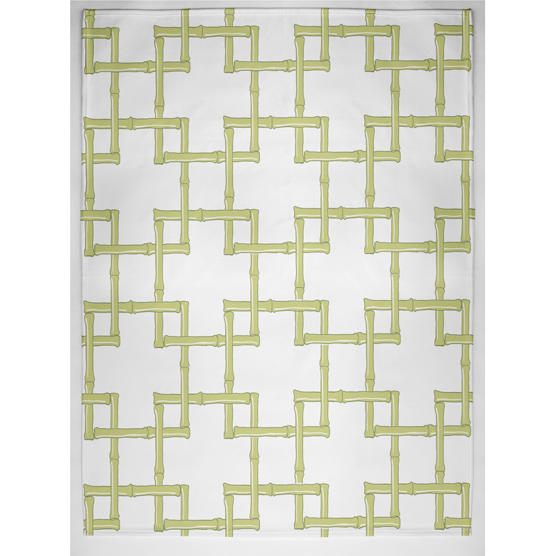 Trisha Plain Weave / Muslin Throw Blanket, Green