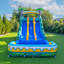 Toboggan aquatique gonflable Herokiddo Tropical Breeze de 7 m (23 pi) en vinyle marbré de qualité commerciale, à double voie, avec piscine intégrée et système de drainage, pour enfants et adultes (avec souffleur), pour l'intérieur et l'extérieur, idéal pour les fêtes d'anniversaire, location de qualité, grand gonflable, toutes saisons