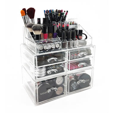 BINO | 2 Drawer Makeup Organizer - Madison Avenue | THE MANHATTAN SERIES |  Makeup Drawer Organizer | Makeup Storage | Cosmetic Organizer | Vanity