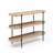 Stylish & Modern Design Hanniel 3 Tier Brown/ Black Finished 120cm Bookcase Console with Side Rails