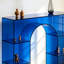 Console arquée bleue en acrylique-133691013
