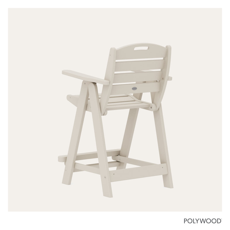 POLYWOOD Nautical Counter Chair, Sand