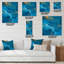 Horloge murale abstraite Composition de marbre II-1723737984