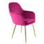 Taraji 46cm H Velvet Upholstered Metal Armchair-22261457-22261463