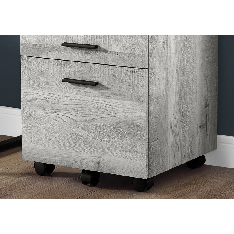 File Cabinet, Rolling Mobile, Storage Drawers, Printer Stand, Gray