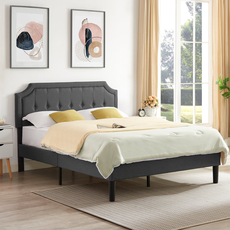 Tête de lit tapissier Kempst, Grand, Gris