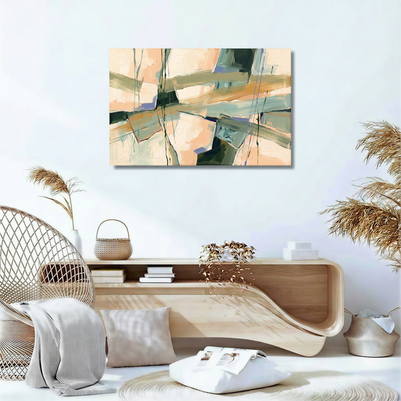 Ensemble d'une toile abstraite, 18"H x 24"W, Wrapped Canvas