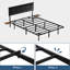 Aether Upholstered Floating Bed Frame with Charging Shelves & Lighting, Metal Platform, No Box Spring Needed-557459472