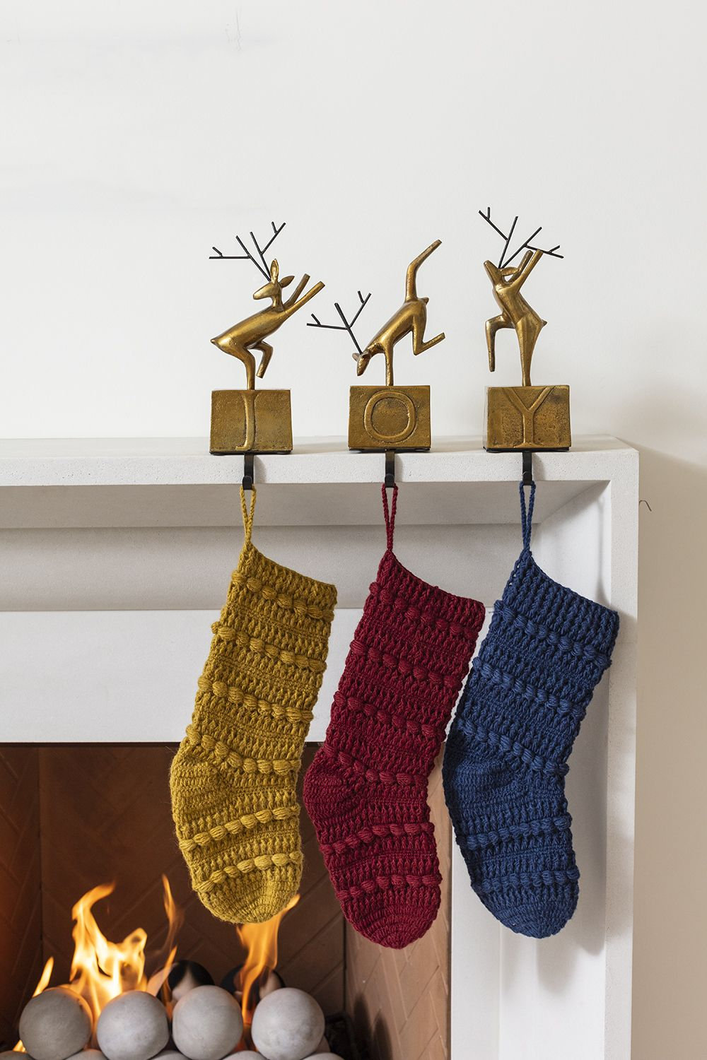 Knit Wool Stocking, Yellow