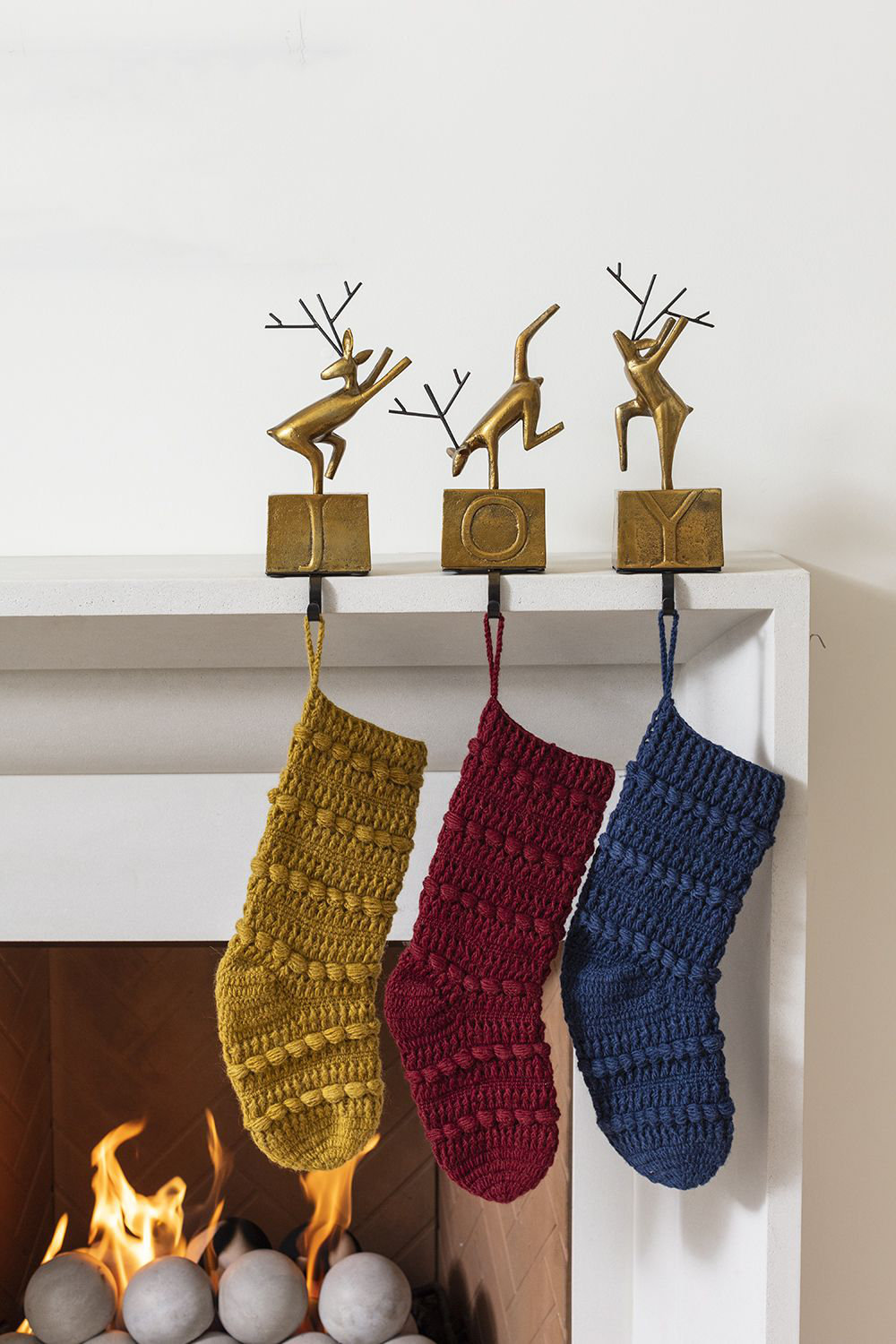 Knit Wool Stocking, Yellow