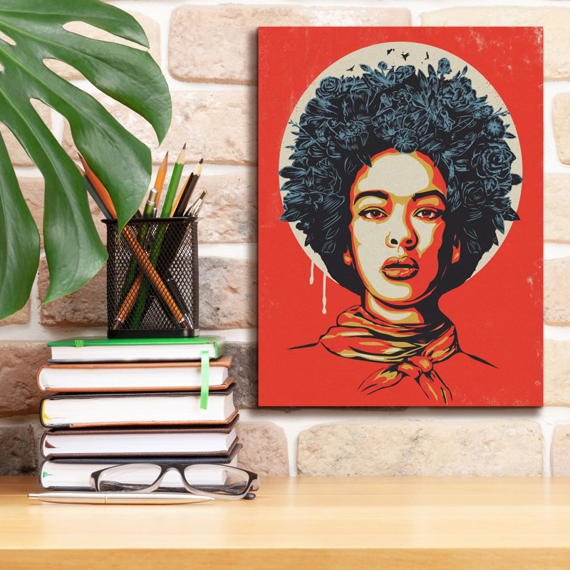  «Flower Power» par Balazs Solti, art mural sur toile, 12 po x 16 po, H 16 po x l 12 po