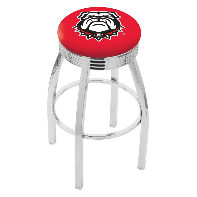 Tabouret de bar Logo Series, Tabouret de bar d'une hauteur de siège de 30 po, Noir soudé uni