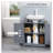 Under Sink Bathroom Cabinet with Space-Saving U-Shape & Adjustable Shelf