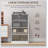Media Cabinet, 4-Tier Stereo Cabinet, Modern Audio Video Media Stand with Adjustable Shelves-1480547594