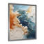 Combat de vagues moderne bleu sarcelle - art mural abstrait-660895997-660895999