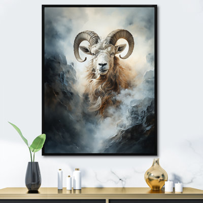 «Lightning Ram Minimalisme», reproduction sur toile