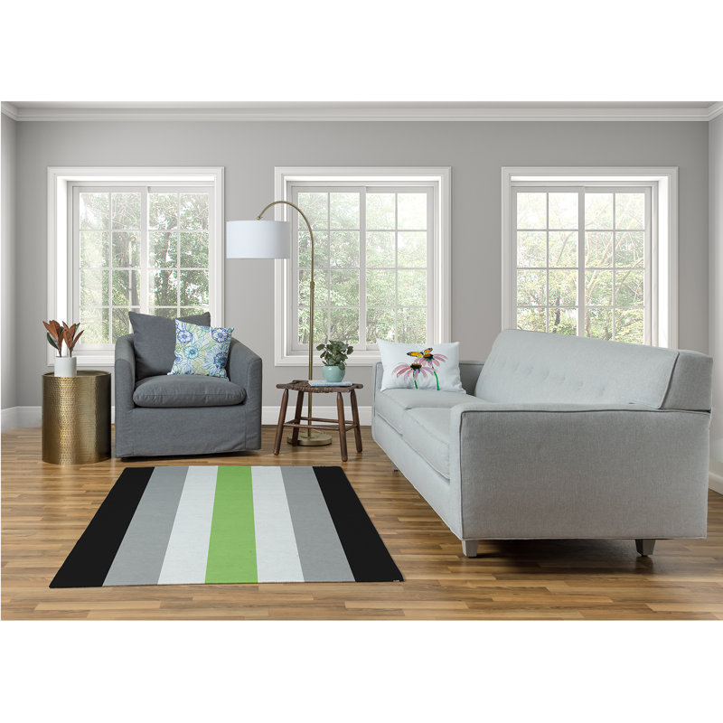 Chenille Striped Indoor Rug, Rectangle 5' x 7'