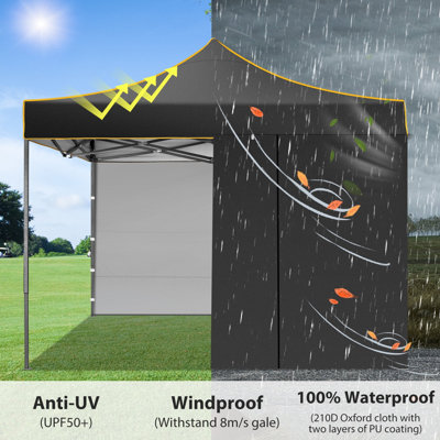 3x3m Pop up Canopy Tent Anti-UV Waterproof Outdoor Gazebo Party Wedding Backyard Canopy