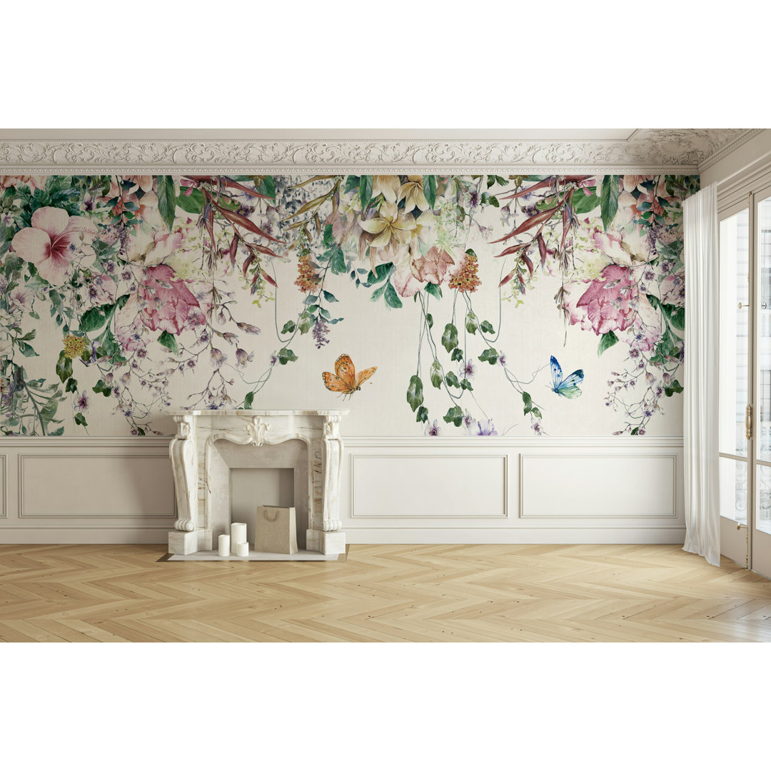 Elijsha Floral Wall Mural Wildon Home® 