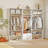 White Modular Walk in Closet Organizer System with 3 rods,7 shelves and 2 drawers