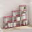Furinno Turn-N-Tube 3-Tier Multipurpose Compact Display Rack, Shelving Unit, Bookcase, Pink/White-98104135-105401850