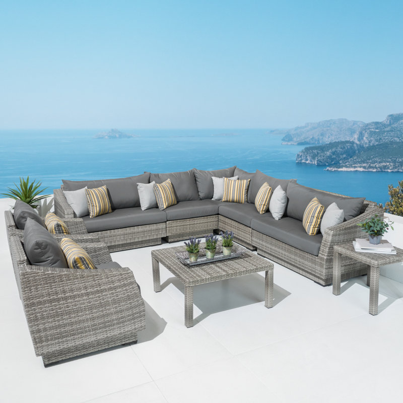 Cannes 9 Piece Seating Group with Cushions - Thumbnail 5