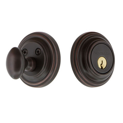 Nostalgic Warehouse Classic Rosette Single Cylinder Deadbolt
